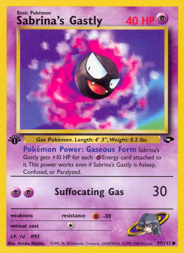 Sabrina's Gastly - Gym Challenge - #97 (1st Edition)