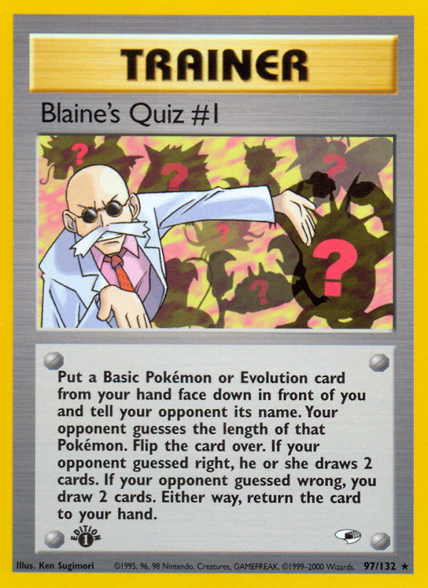 Blaine's Quiz #1 - Gym Heroes - #97 (1st Edition)
