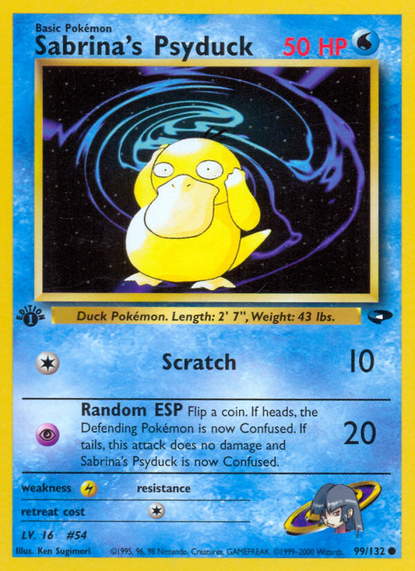 Sabrina's Psyduck - Gym Challenge - #99 (1st Edition)