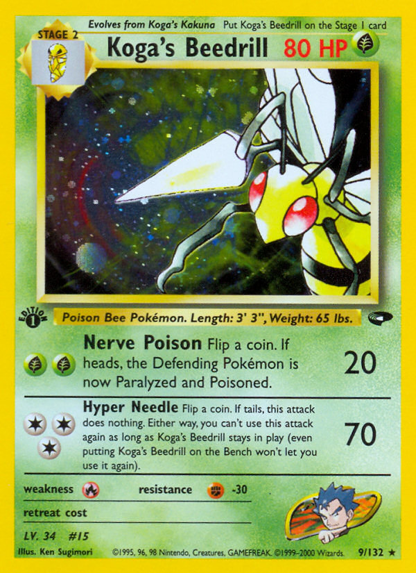 Koga's Beedrill - Gym Challenge - #9 (1st Edition)