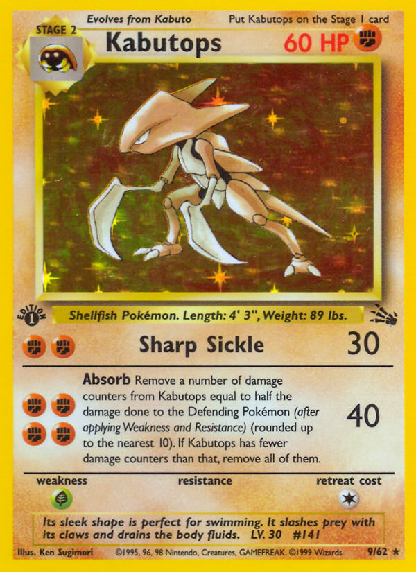 Kabutops - Fossil - #9 (1st Edition)