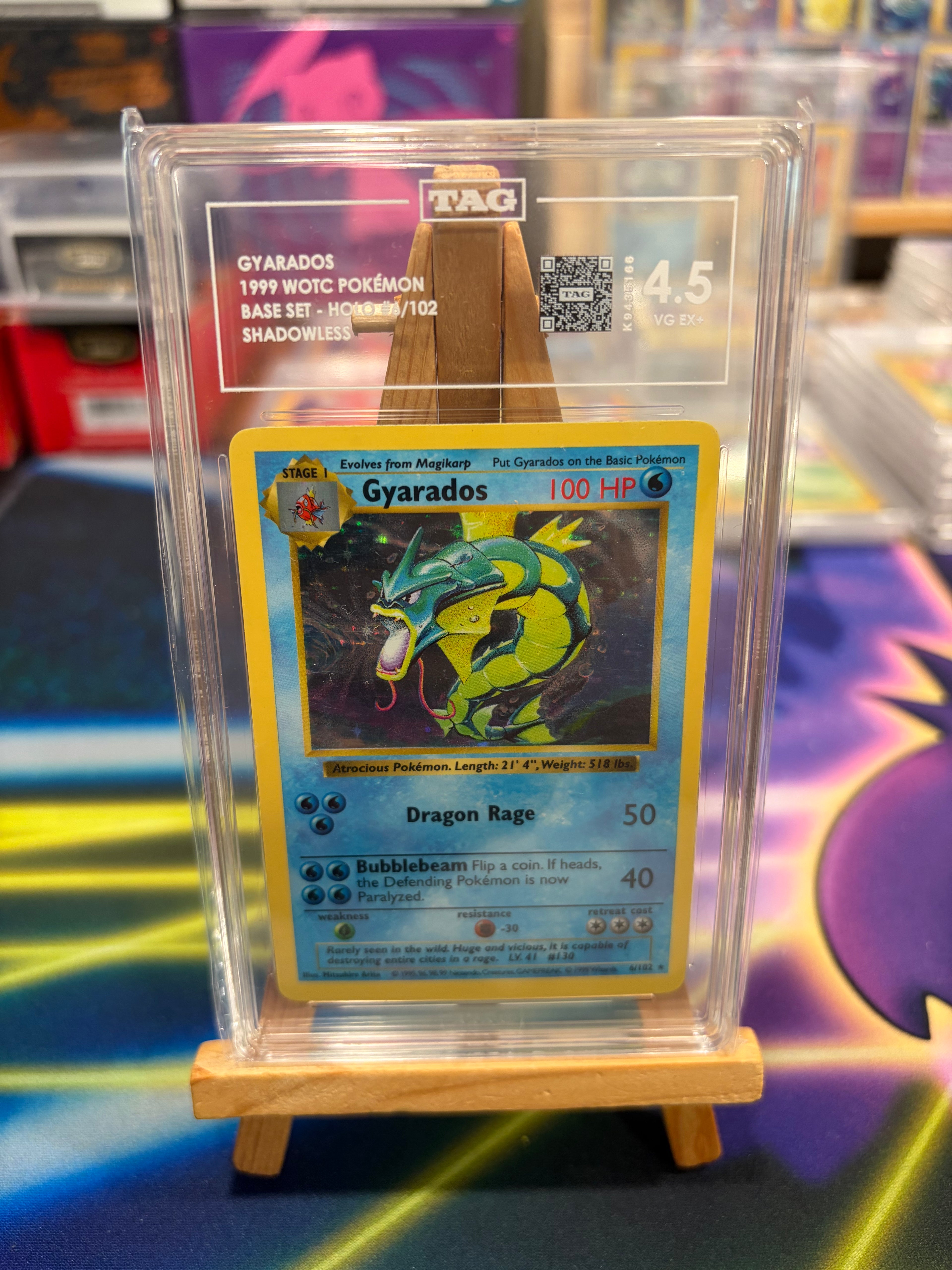 Gyarados (Shadowless) - Base Set - TAG 4.5