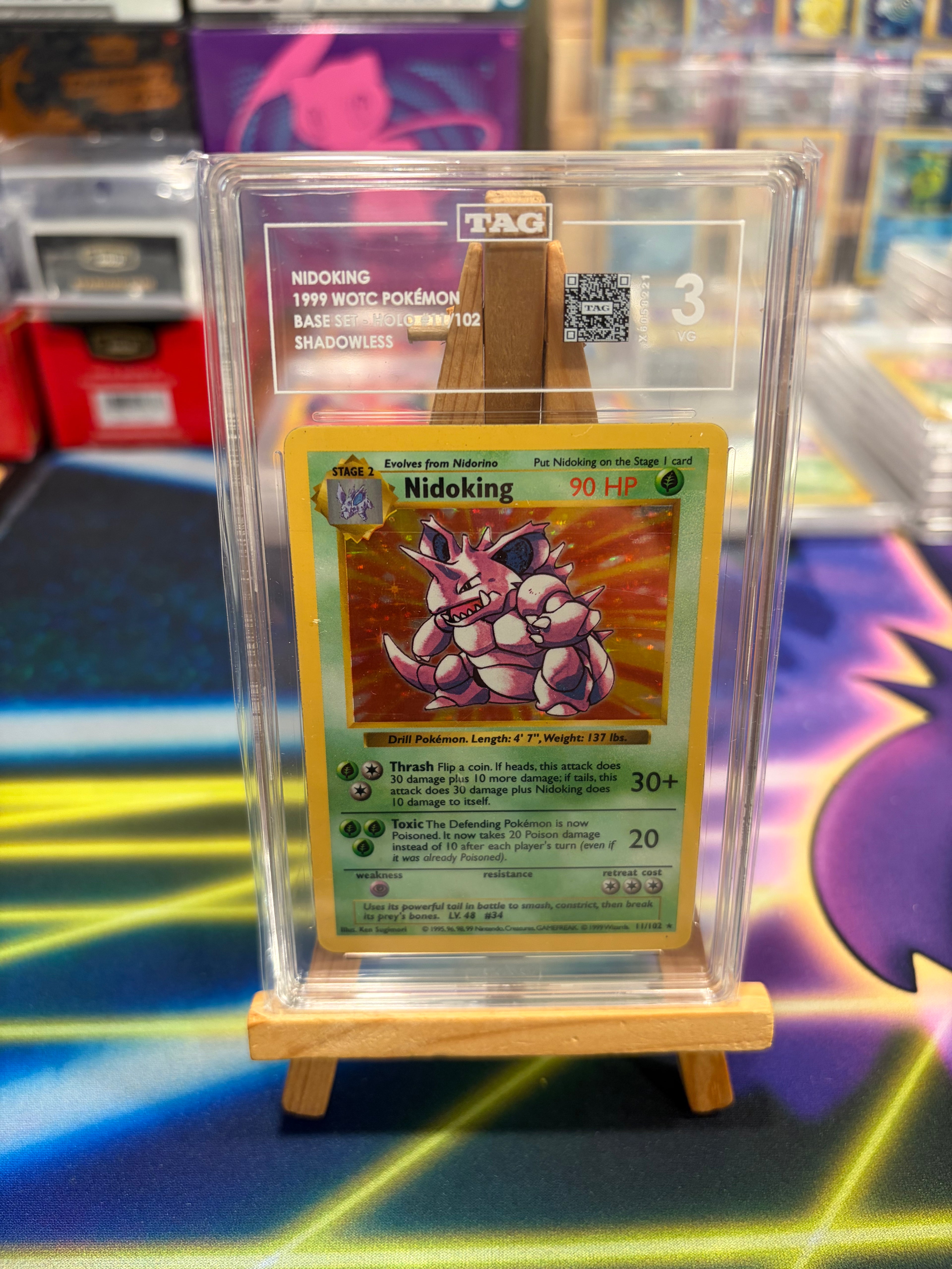Nidoking (Shadowless) - Base Set - TAG 3