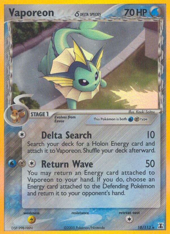 Vaporeon (Delta Species) - EX Delta Species - #18