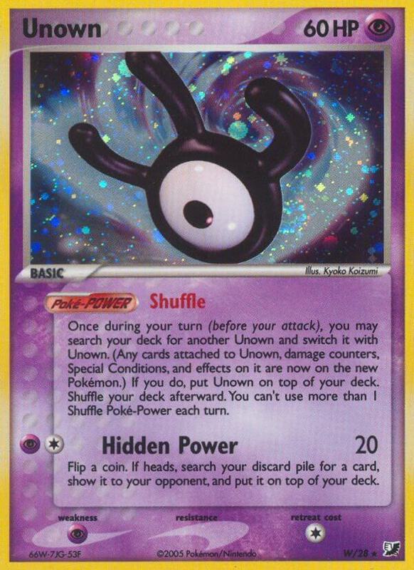 Unown (W) - EX Unseen Forces - #W
