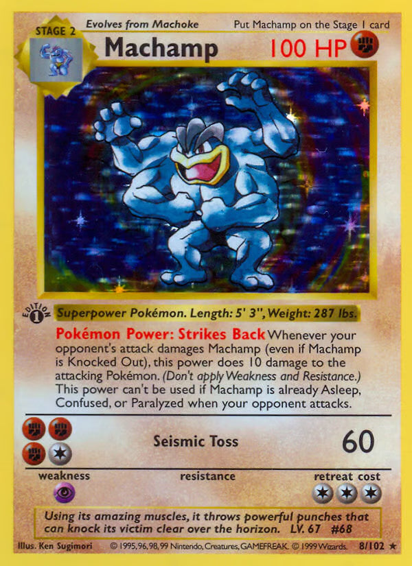 Machamp - Base Set - #8 (Shadowless)