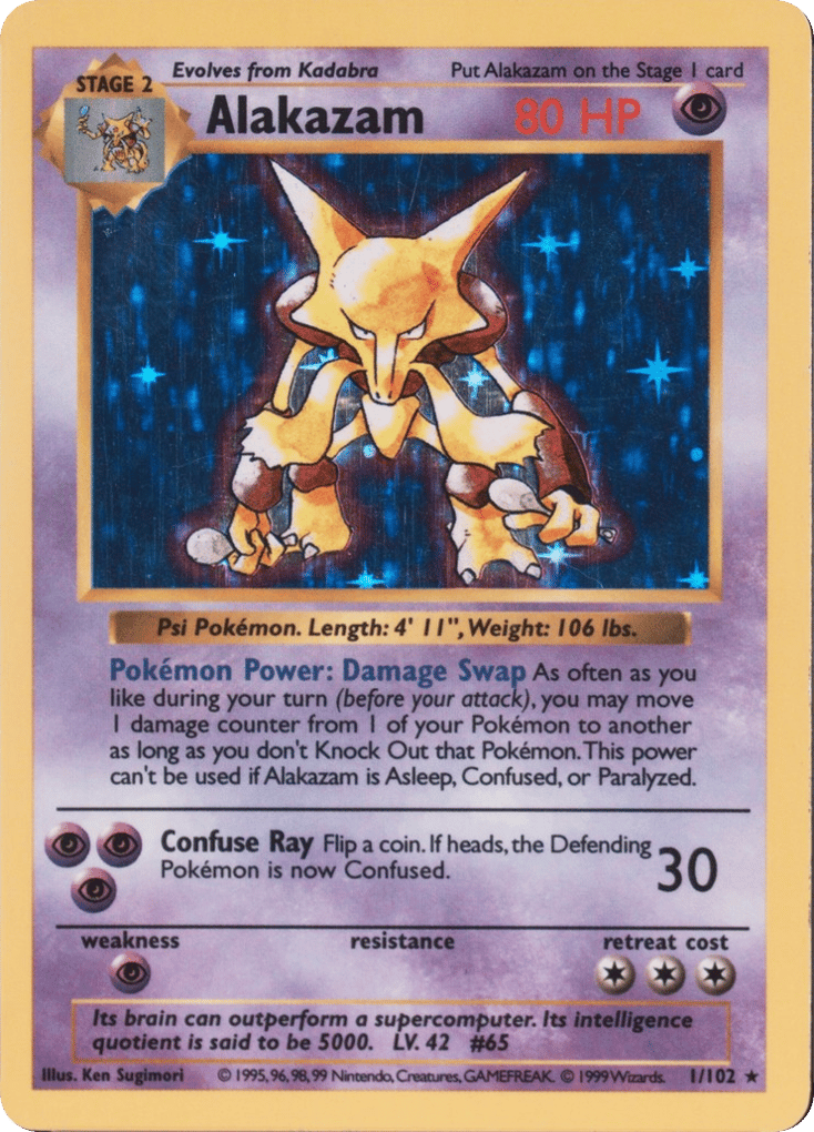 Alakazam - Base Set - #1 (Shadowless)
