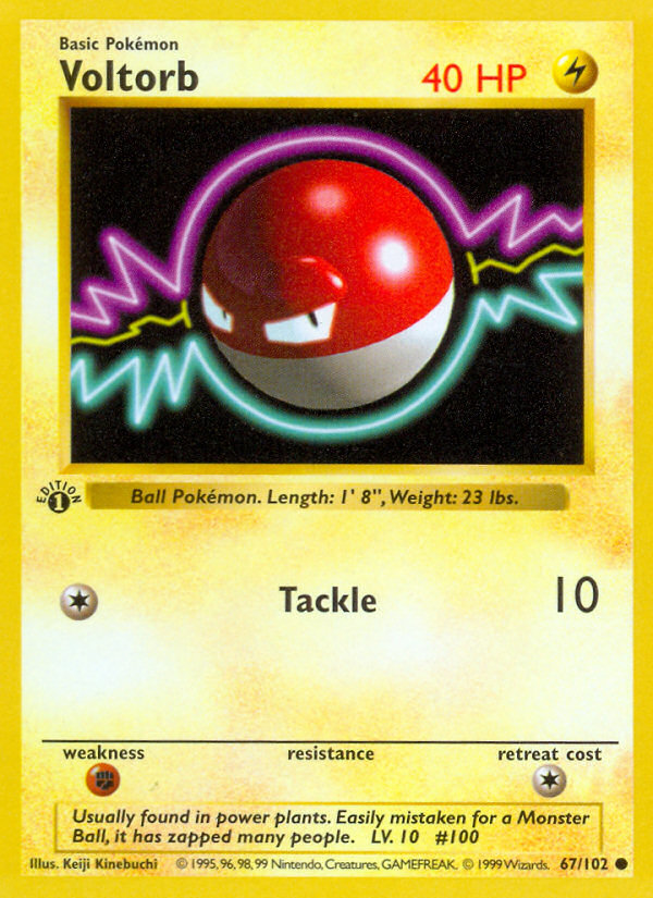 Voltorb - Base Set - #67 (1st Edition)