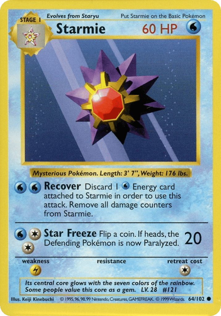 Starmie - Base Set - #64 (Shadowless)