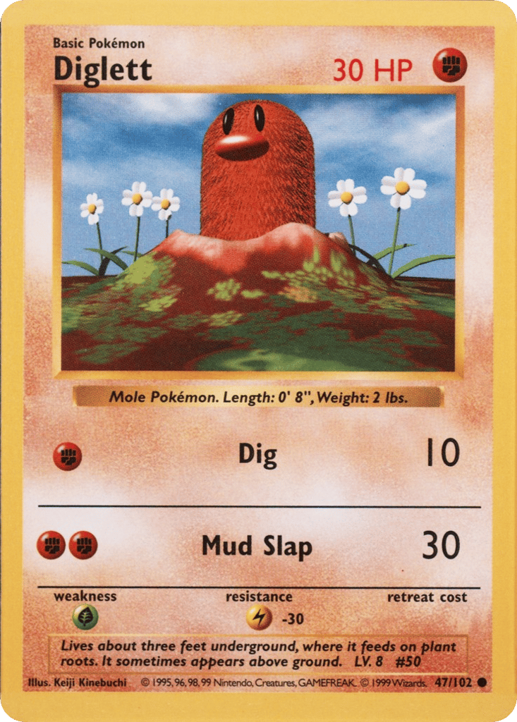 Diglett - Base Set - #47 (Shadowless)