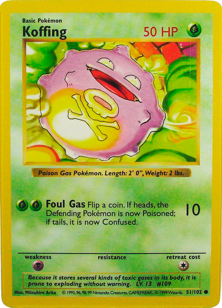 Koffing - Base Set - #51 (Shadowless)
