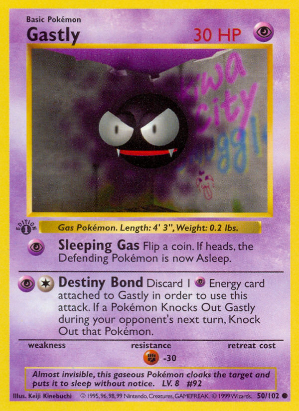 Gastly - Base Set - #50 (1st Edition)