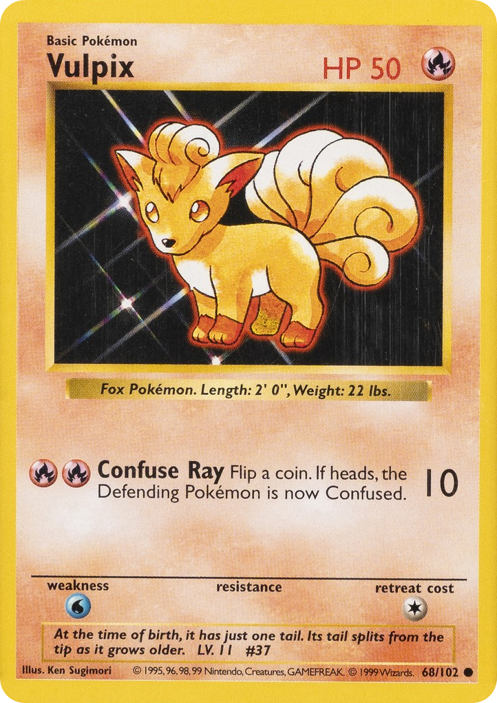 Vulpix - Base Set - #68 (Shadowless)