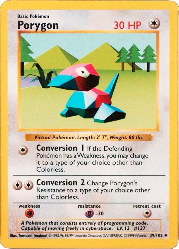 Porygon - Base Set - #39 (Shadowless)