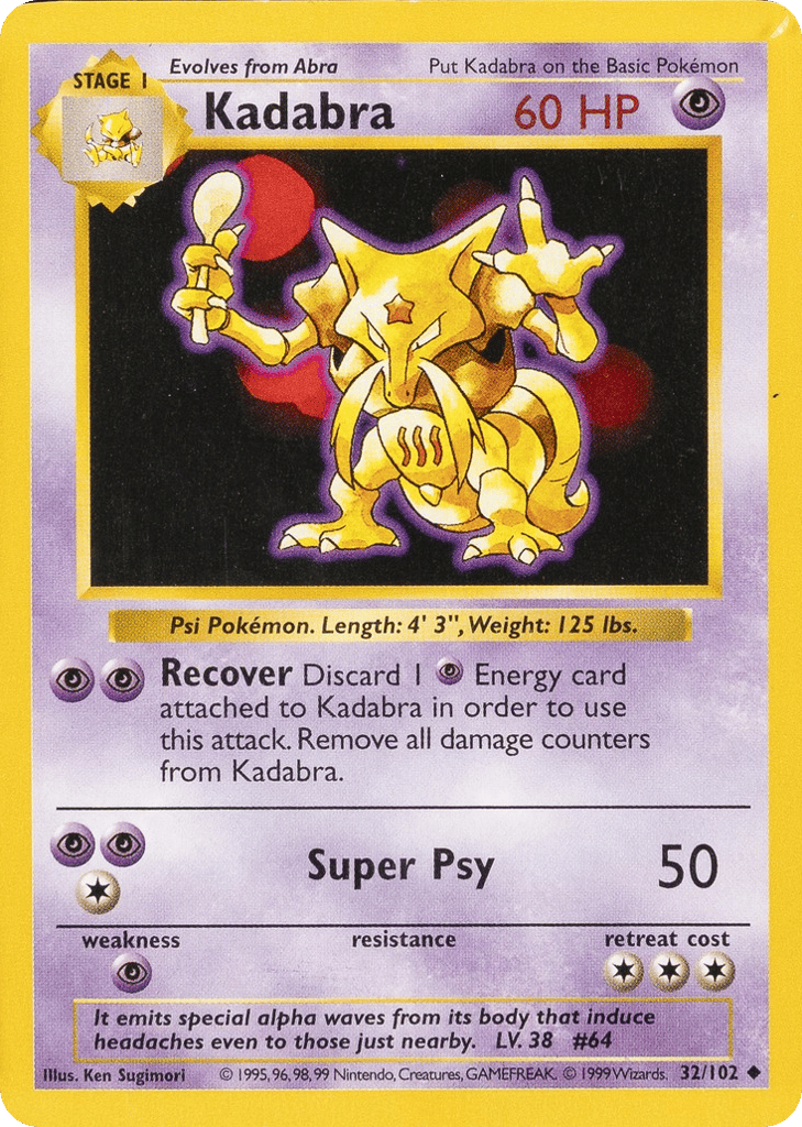 Kadabra - Base Set - #32 (Shadowless)