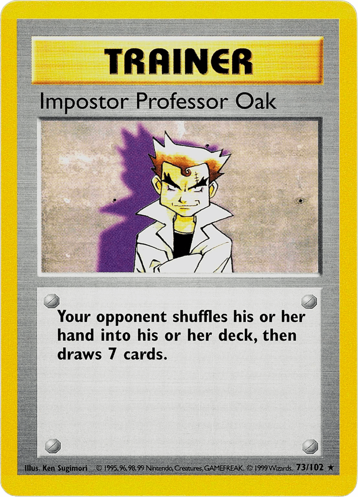 Imposter Professor Oak - Base Set - #73 (Shadowless)
