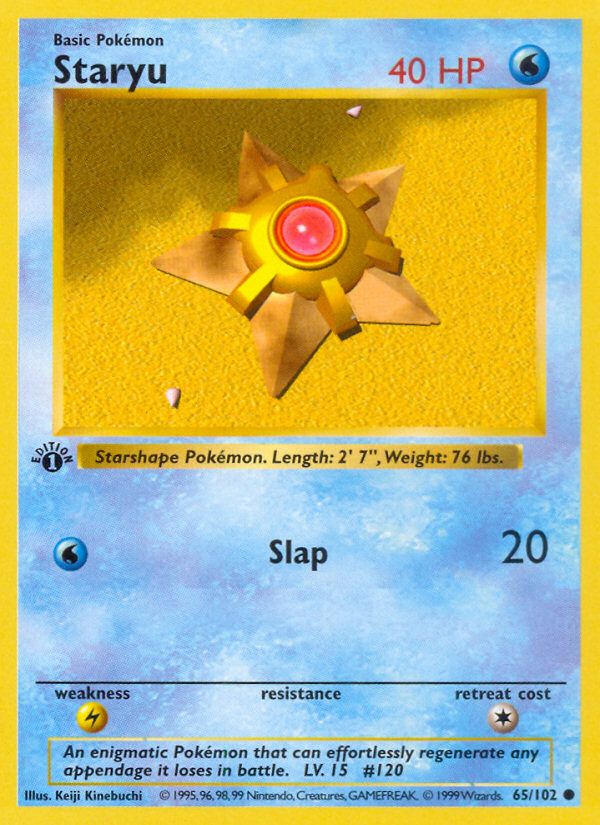 Staryu - Base Set - #65 (1st Edition)