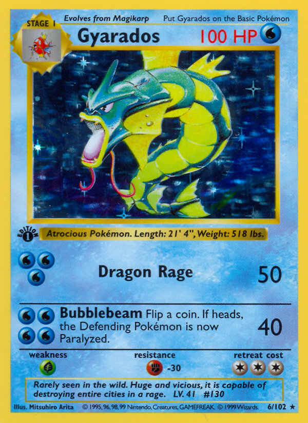 Gyarados - Base Set - #6 (1st Edition)