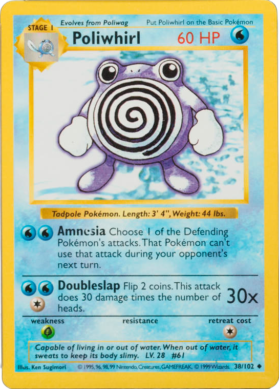 Poliwhirl - Base Set - #38 (Shadowless)