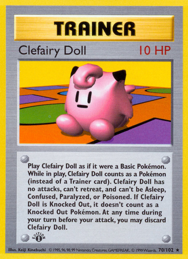 Clefairy Doll - Base Set - #70 (1st Edition)