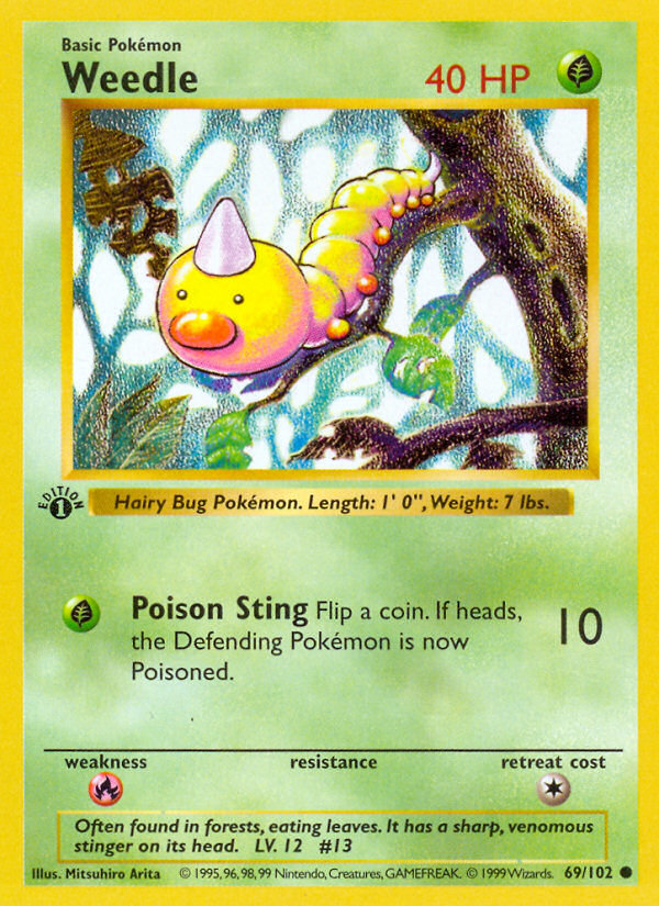 Weedle - Base Set - #69 (1st Edition)