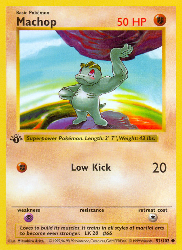Machop - Base Set - #52 (1st Edition)