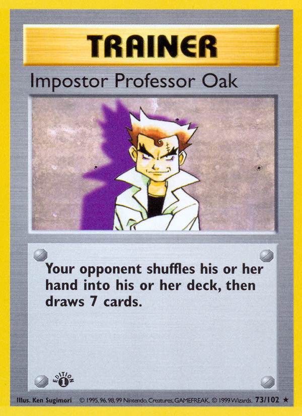 Imposter Professor Oak - Base Set - #73 (1st Edition)