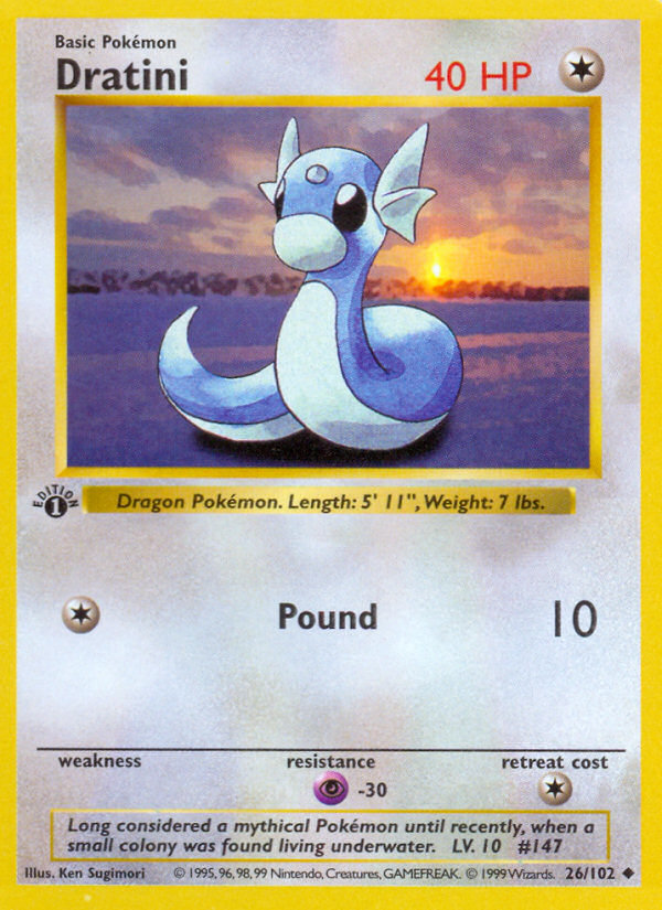 Dratini - Base Set - #26 (1st Edition)