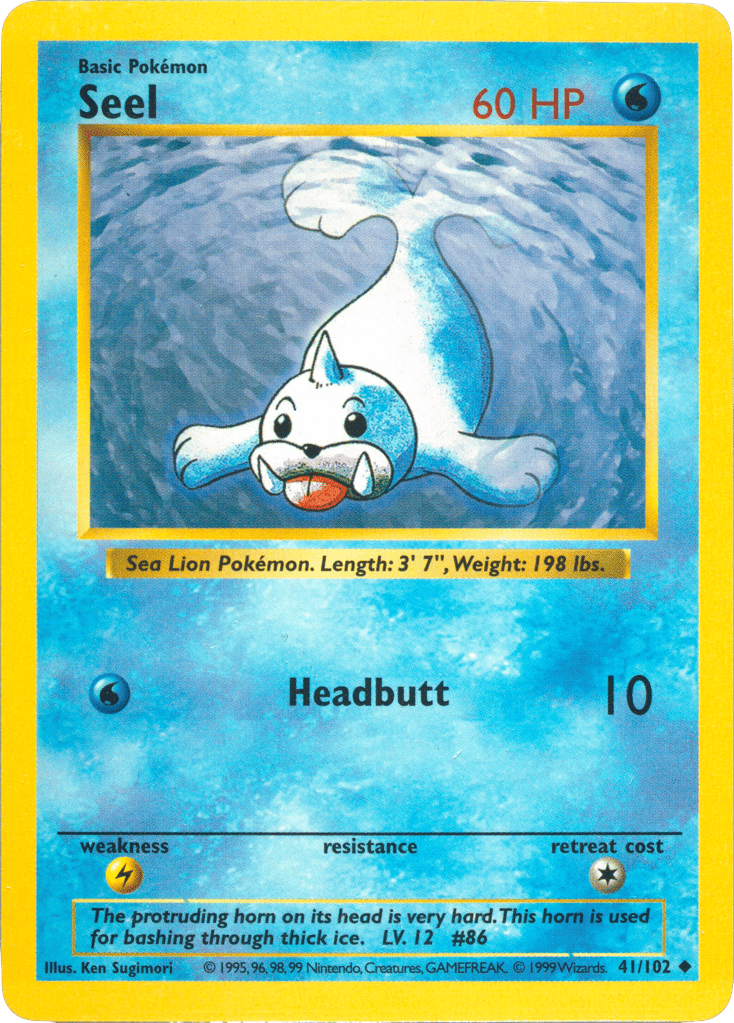 Seel - Base Set - #41 (Shadowless)