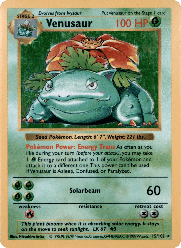 Venusaur - Base Set - #15 (Shadowless)