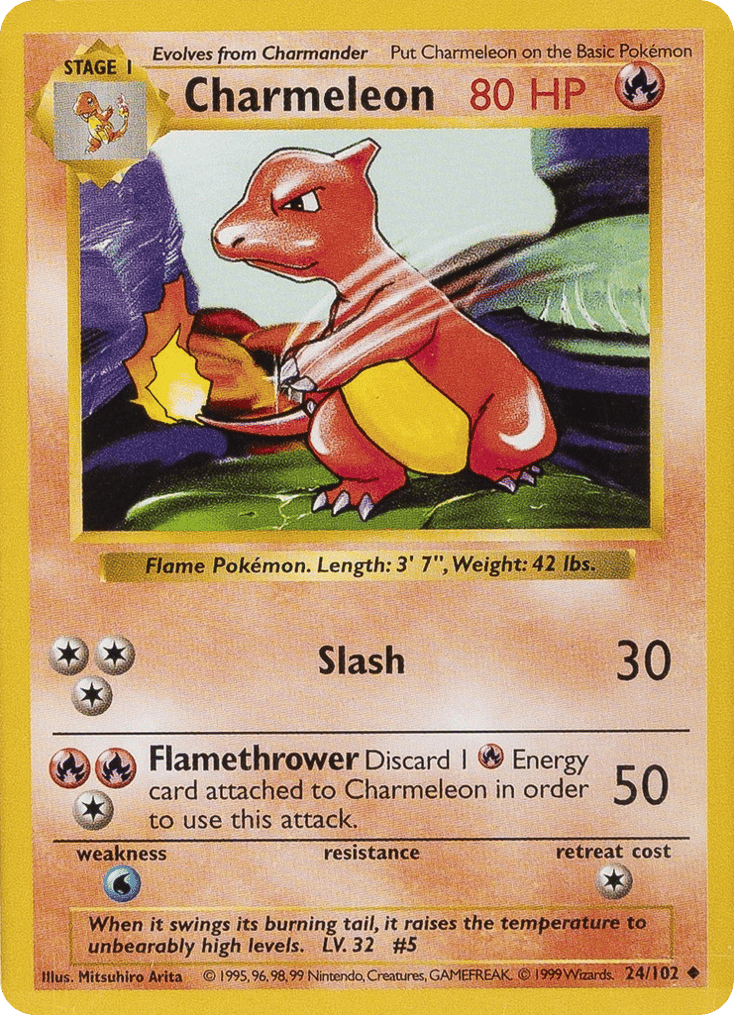 Charmeleon - Base Set - #24 (Shadowless)