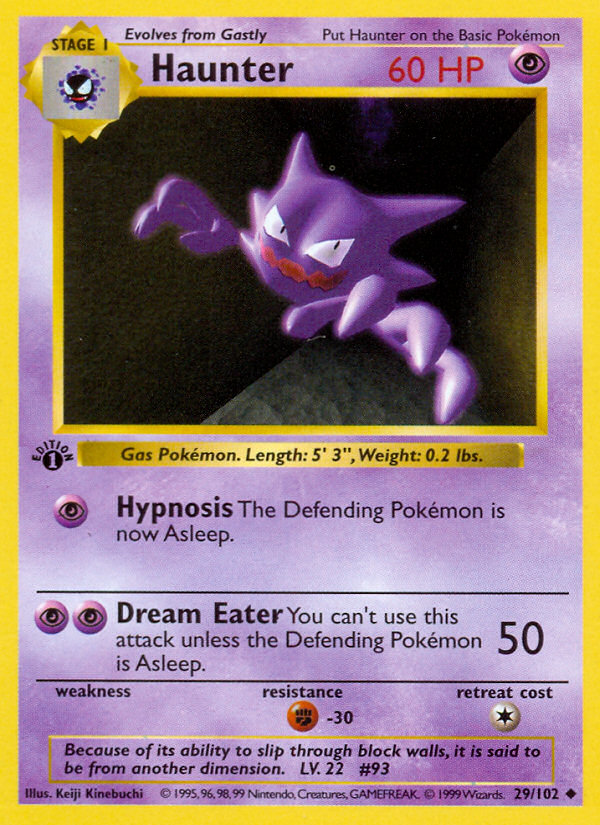 Haunter - Base Set - #29 (1st Edition)