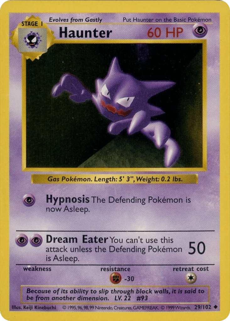Haunter - Base Set - #29 (Shadowless)
