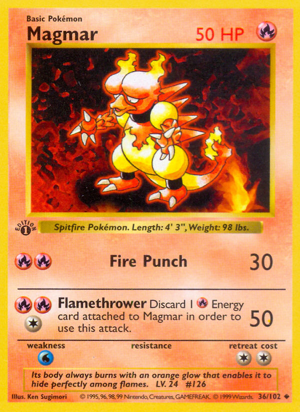 Magmar - Base Set - #36 (1st Edition)