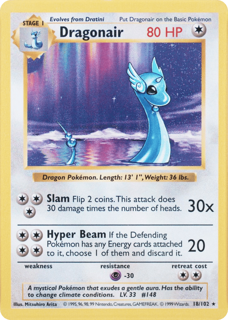 Dragonair - Base Set - #18 (Shadowless)