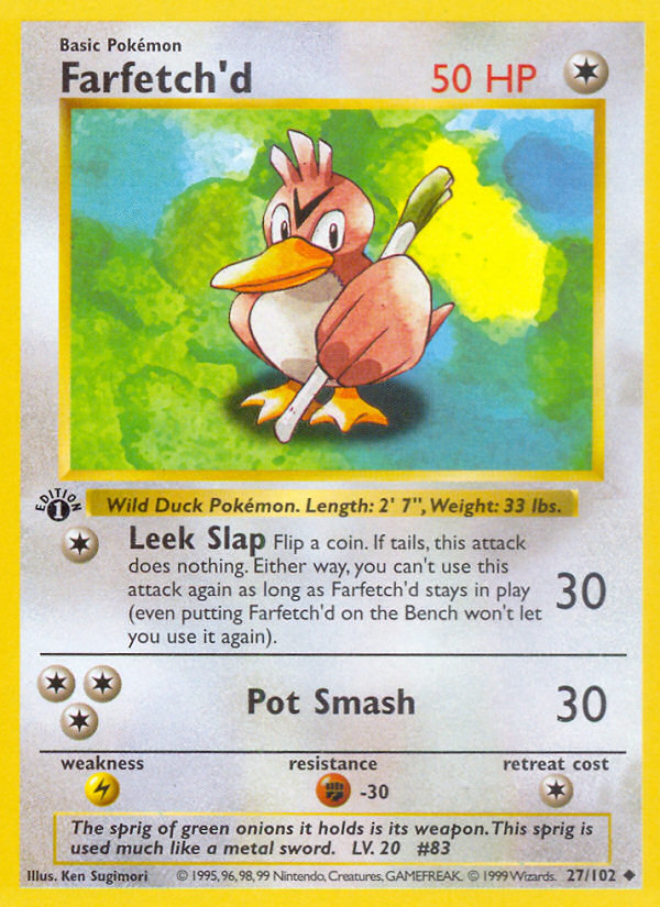 Farfetch'd - Base Set - #27 (1st Edition)