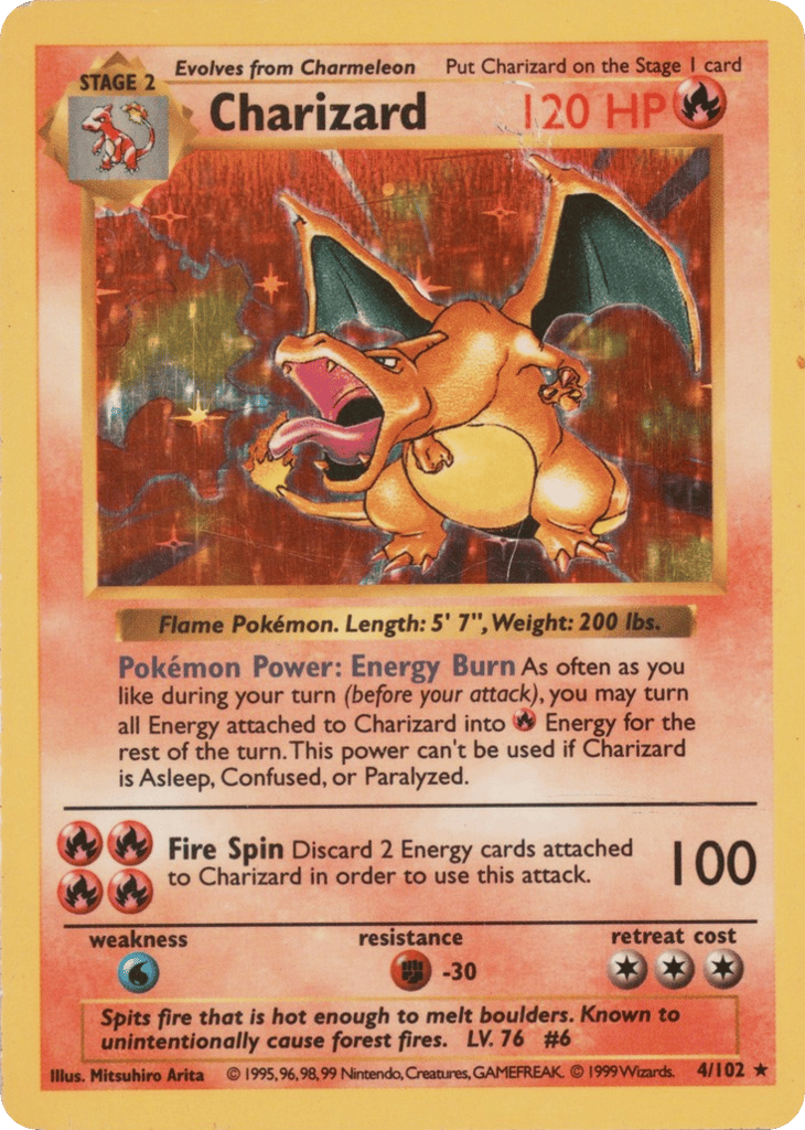 Charizard - Base Set - #4 (Shadowless)