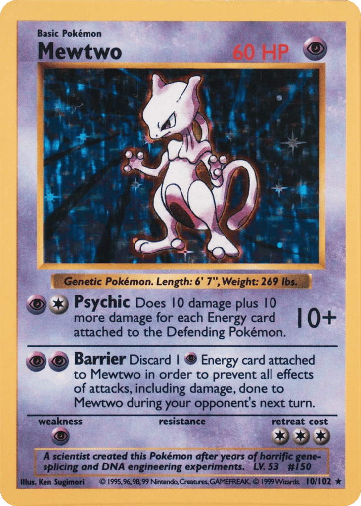 Mewtwo - Base Set - #10 (Shadowless)
