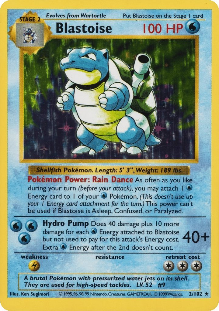 Blastoise - Base Set - #2 (Shadowless)