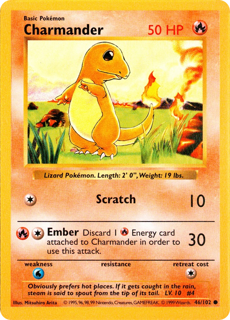 Charmander - Base Set - #46 (Shadowless)