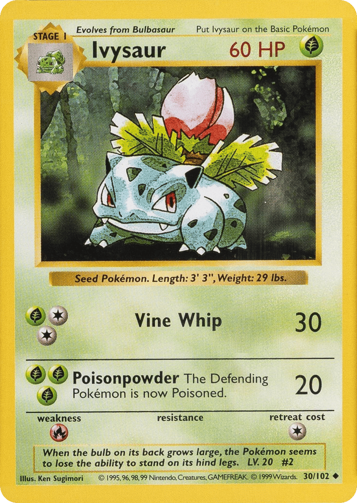 Ivysaur - Base Set - #30 (Shadowless)