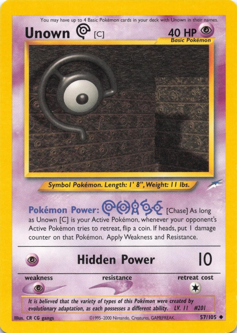 Unown C - Neo Destiny - #57