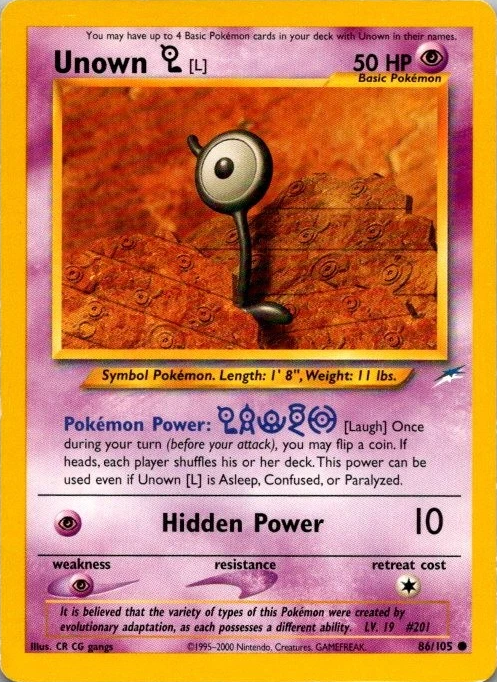 Unown L - Neo Destiny - #86