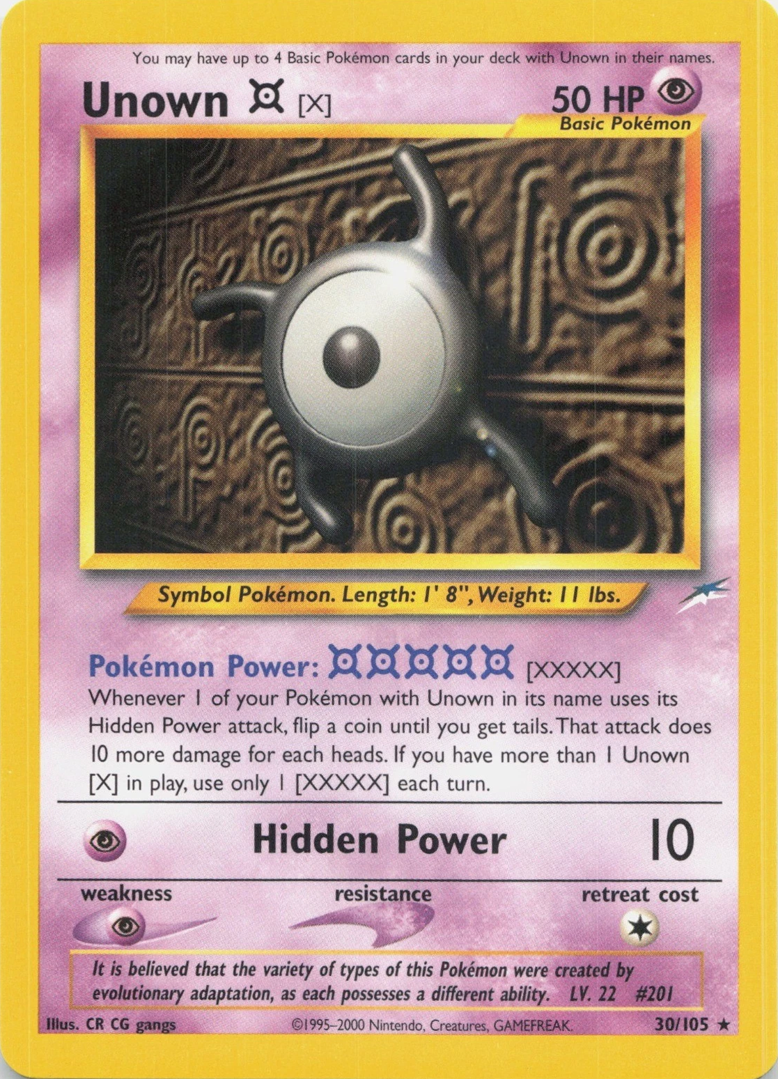 Unown X - Neo Destiny - #30